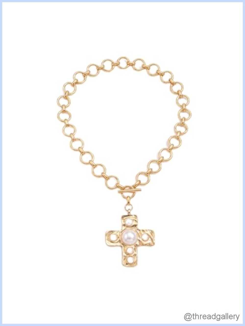 Chunky Cross Pendant Necklace Set Turquoise Beaded Choker Layered Western